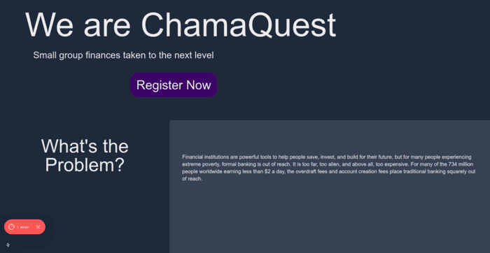 Chamaquest Hackathon Project Page